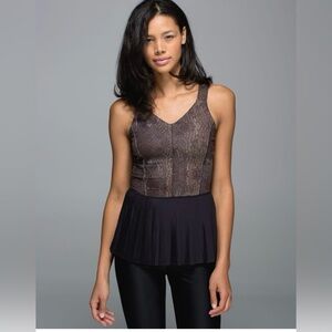 Lululemon City Tank Golden Godess Cashew Multi / Black
